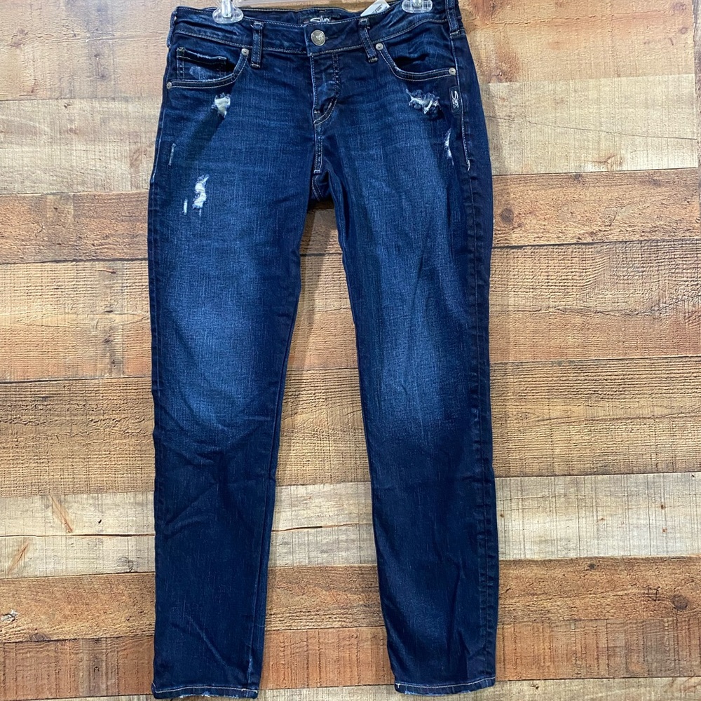 Silver Jeans “Sam” Distressed Jeans Size 27